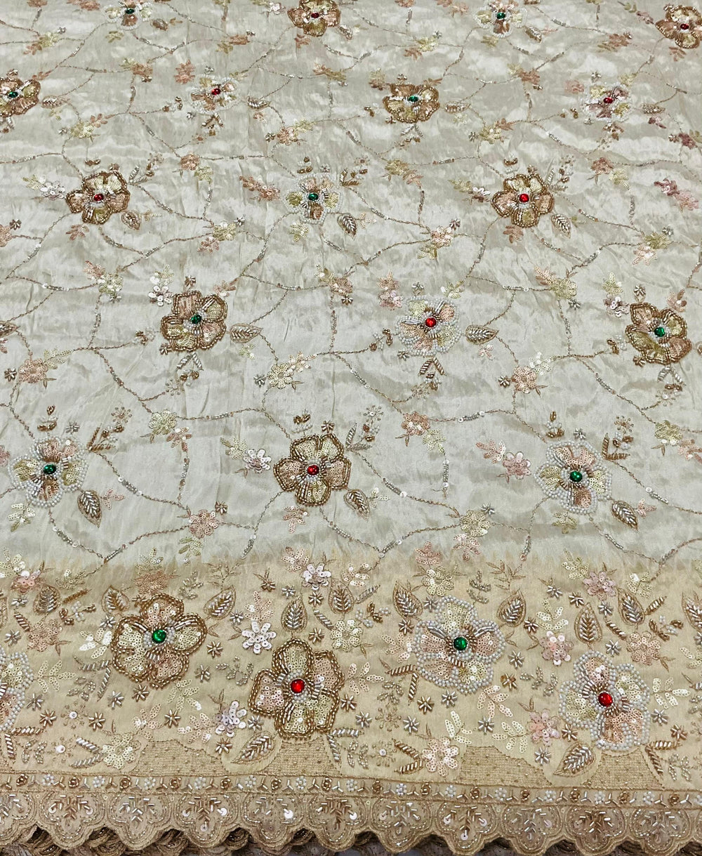 Base Ziraf Double Tissue Stone Handwork Width 54”