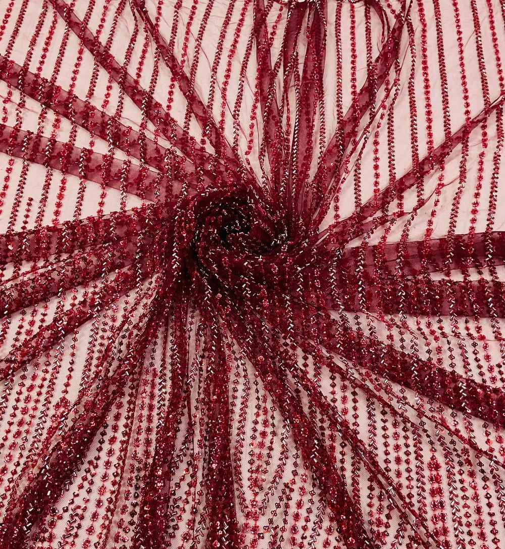 Imported Sequin & Bead Handwork Net Fabric – 60” Wide