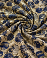 Imported Metallic Circle Motif Jacquard Fabric – 60 Inches