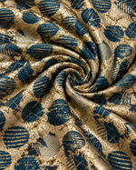 Imported Metallic Circle Motif Jacquard Fabric – 60 Inches