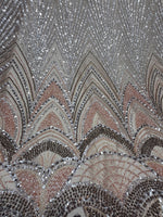 Korean Geometric Handwork Embellished Fabric – 60 Inches