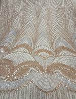 Korean Geometric Handwork Embellished Fabric – 60 Inches
