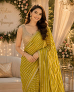 Base  H O Silk Gold Silver Strip Width 44”