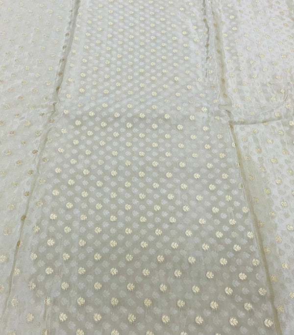 Base Zari Tissue Self with Jacquard Dyble Width 44”