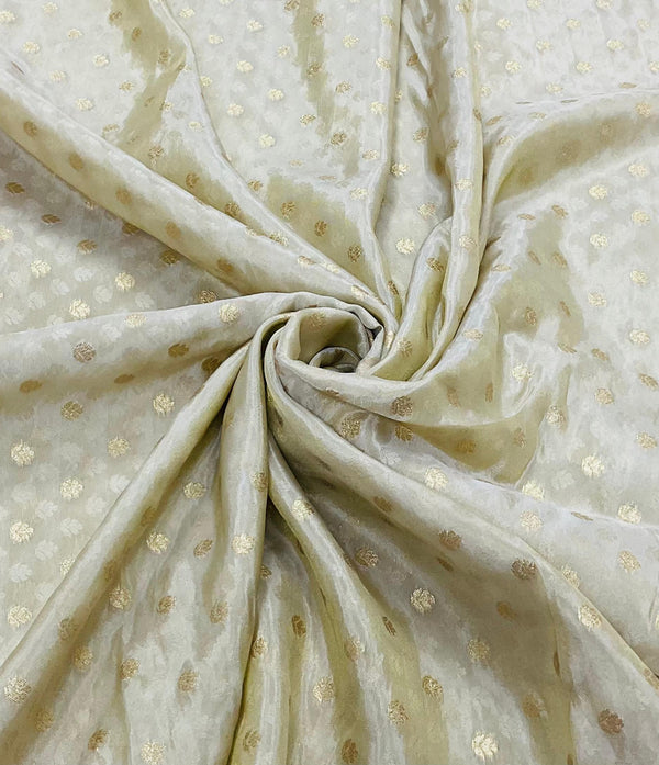 Base Zari Tissue Self with Jacquard Dyble Width 44”