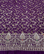 Base Satin Meena Jacquard Stone Handwork Width 48”