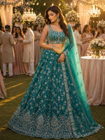 Base Satin Meena Jacquard Stone Handwork Width 48”