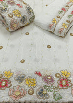 Langha fabrics Base Natural Crep Handwork Width 54”