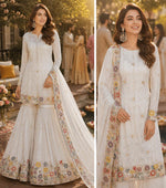 Langha fabrics Base Natural Crep Handwork Width 54”