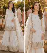 Langha fabrics Base Natural Crep Handwork Width 54”