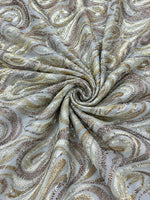 Pure Viscose Georgette Swirl Handwork Embroidered Fabric – 44 Inches