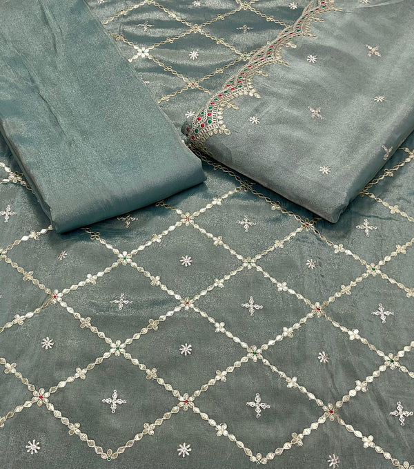 Foiled Zari Tissue Fabric – 44” Wide
