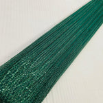 Bottle green imported sequin and bead handwork net fabric